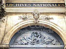 Eingang zum Nationalarchiv, Paris