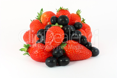 Strawberries and blueberries