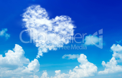 Love shape cloud