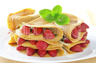 Strawberry pancake