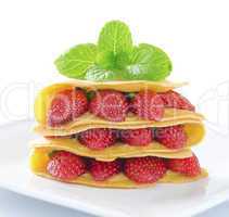 Strawberry slide cake