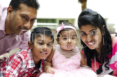 Happy Indian family