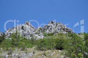 Felsen in der Paklenica-Schlucht, Kroatien
