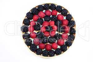 Fresh raspberries and blackberries