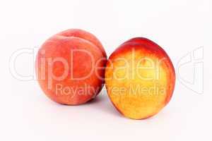 Ripe peach and nectarine