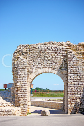 Door in a stone wall