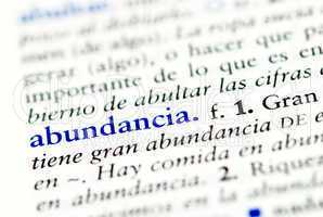 Spanish word for abundence