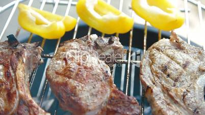 Steaks On Barbecue Grill