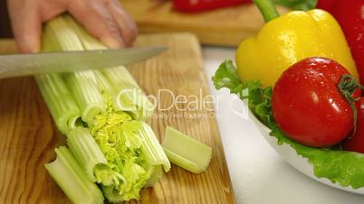 Chopping Celery
