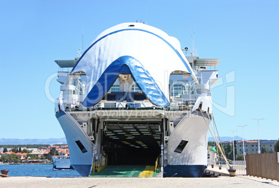 Big ferry in Zadar harbor