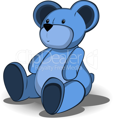 Blue Teddy bear vector illustration