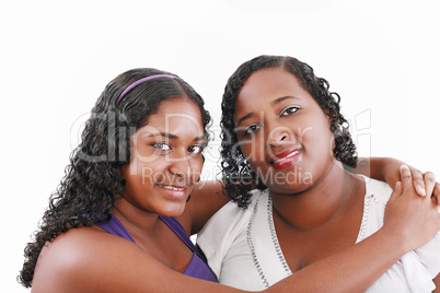 Mom with daughter looking at camera