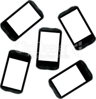 modern smart phone for mobile communication background