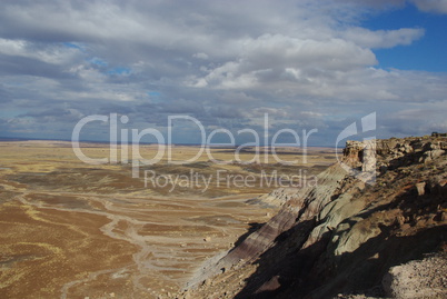 View of Petrified Forest National Park, Arizona