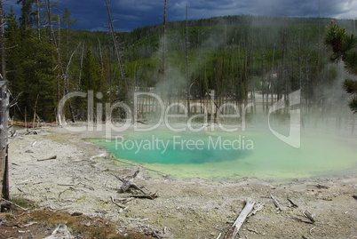 Gren hot pool in Yellowstone National Park, Wyoming