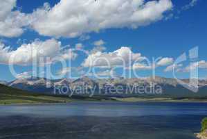 Taylor Park Reservoir and chain of fourteeners, Rocky Mountains, Colorado