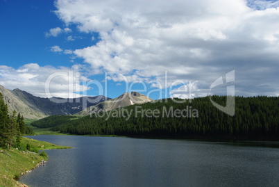 Clinton Gulch Dam Reservoir and Rocky Mountains, Colorado