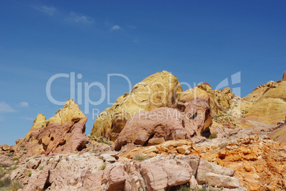 Multicoloured rock formations in Valley of Fire, Nevada