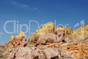 Multicoloured rock formations in Valley of Fire, Nevada