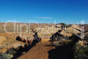 Rocks, canyons and green valleys in Grand Stair Escalante National Monument, Utah