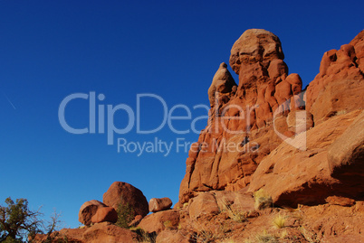 Red rock formations near Fisher Towers, Utah