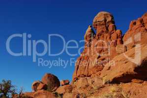 Red rock formations near Fisher Towers, Utah