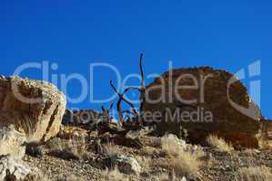 Framed moon, ,Capitol Reef National Park,Utah