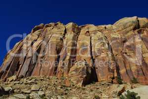 Rock formations with intense blue sky near Canyonlands, Utah