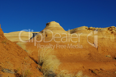 Orange hills and blue sky, Devils Garden, Utah