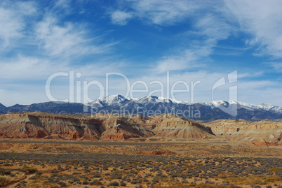 From desert to high snowy mountain chain, Utah