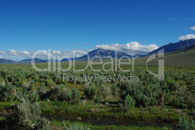 High plains near Borah Peak, highest mountain in Idaho