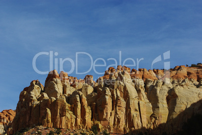 Rock towers and formations on Burr Trail Road, Utah