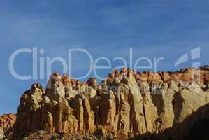 Rock towers and formations on Burr Trail Road, Utah