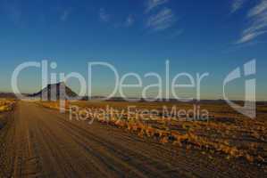 Gravel road to Factory Butte, Utah