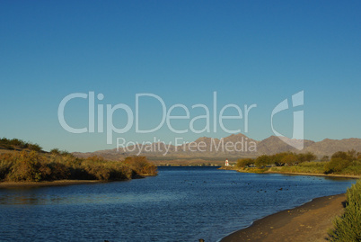 River entering Lake Havasu, Arizona