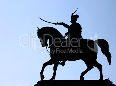 Monument to Ban Jelacic, silhouette