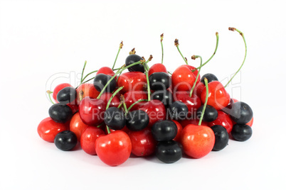 Sweet cherries and blueberries