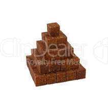 Pyramid made of sugar cubes