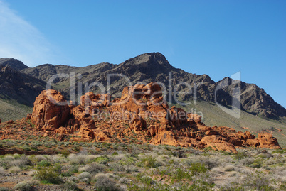 Colourful rocks near Valley of Fire, Nevada