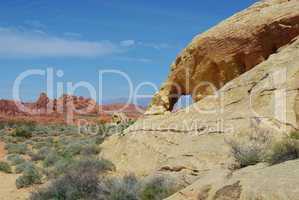 Colourful rocks and arch, Valley of Fire, Nevada