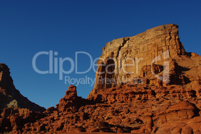 Rock formations and wall near Hurrah Pass, Utah