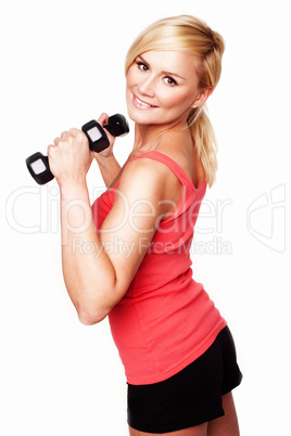 Gorgeous young woman working out