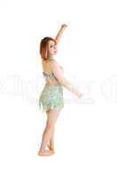 Ballet girl standing.