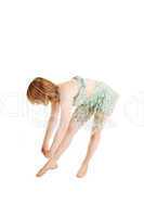 Bending down ballet girl.