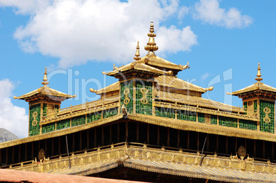 Golden roofs of a historic lamasery