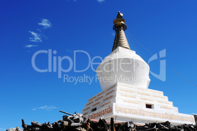 White stupa in Tibet