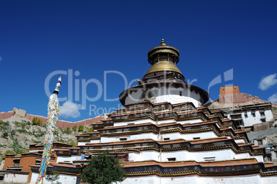 Grand pagoda at Gyangze lamasery,Tibet