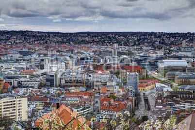 panorama of stuttgart city in germany