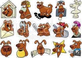 funny dogs set