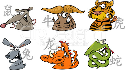 six chinese zodiac signs